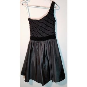 Shoshanna black one shoulder dress